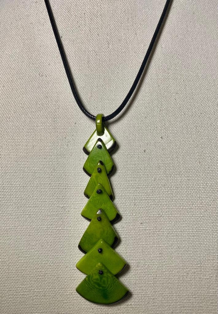 Valentine's Gift Tagua Necklace and Earrings Set Sustainable Jewelry Spring Fall Handmade Natural Eco Jewelry from Colombia Gift For Women