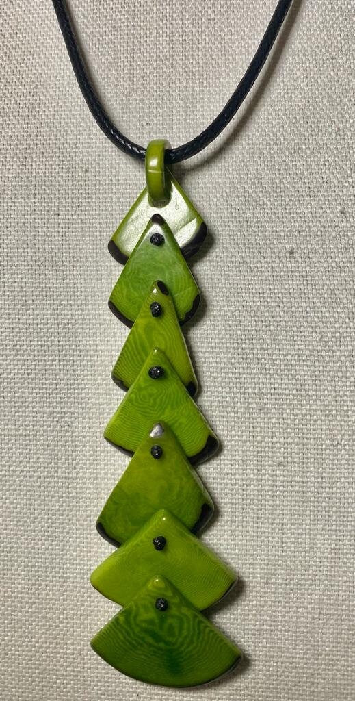Valentine's Gift Tagua Necklace and Earrings Set Sustainable Jewelry Spring Fall Handmade Natural Eco Jewelry from Colombia Gift For Women