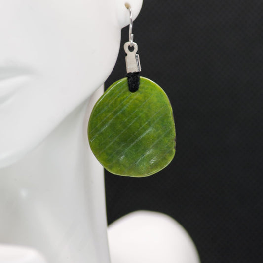 Earrings Tagua Nut Sustainable Eco Friendly Jewelry Vegetable Ivory Wooden Boho Fashion Statement Accessories Organic Natural Jewelry