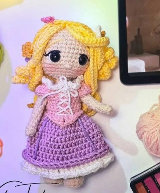 Crochet Princess Rapunzel. Tangled Amigurumi