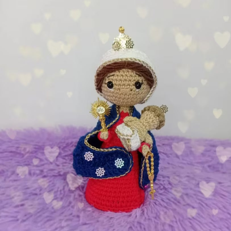 Crochet Virgin of Chiquinquira. Amigurumi Doll