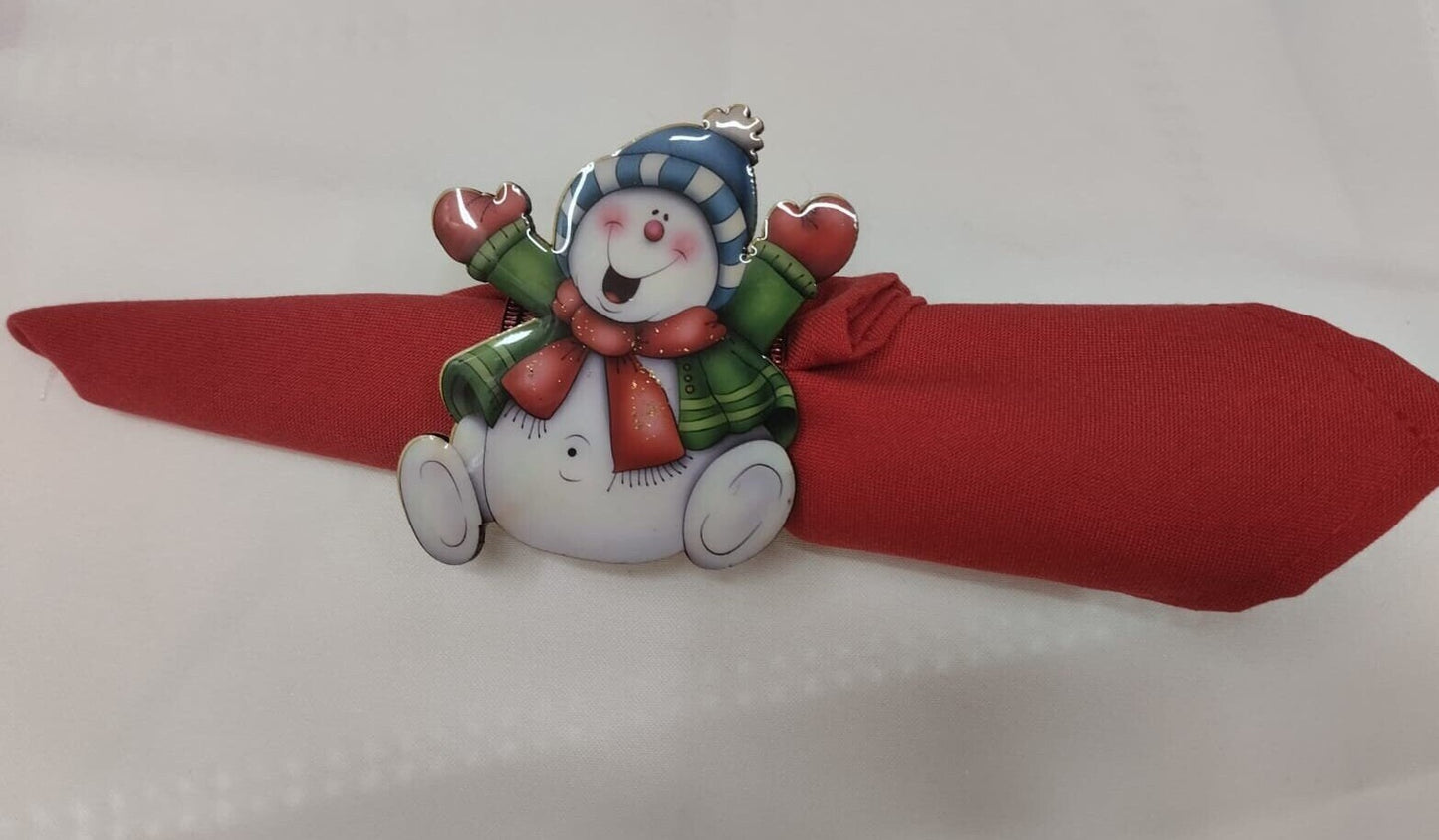 Napkin Christmas Holder Set.