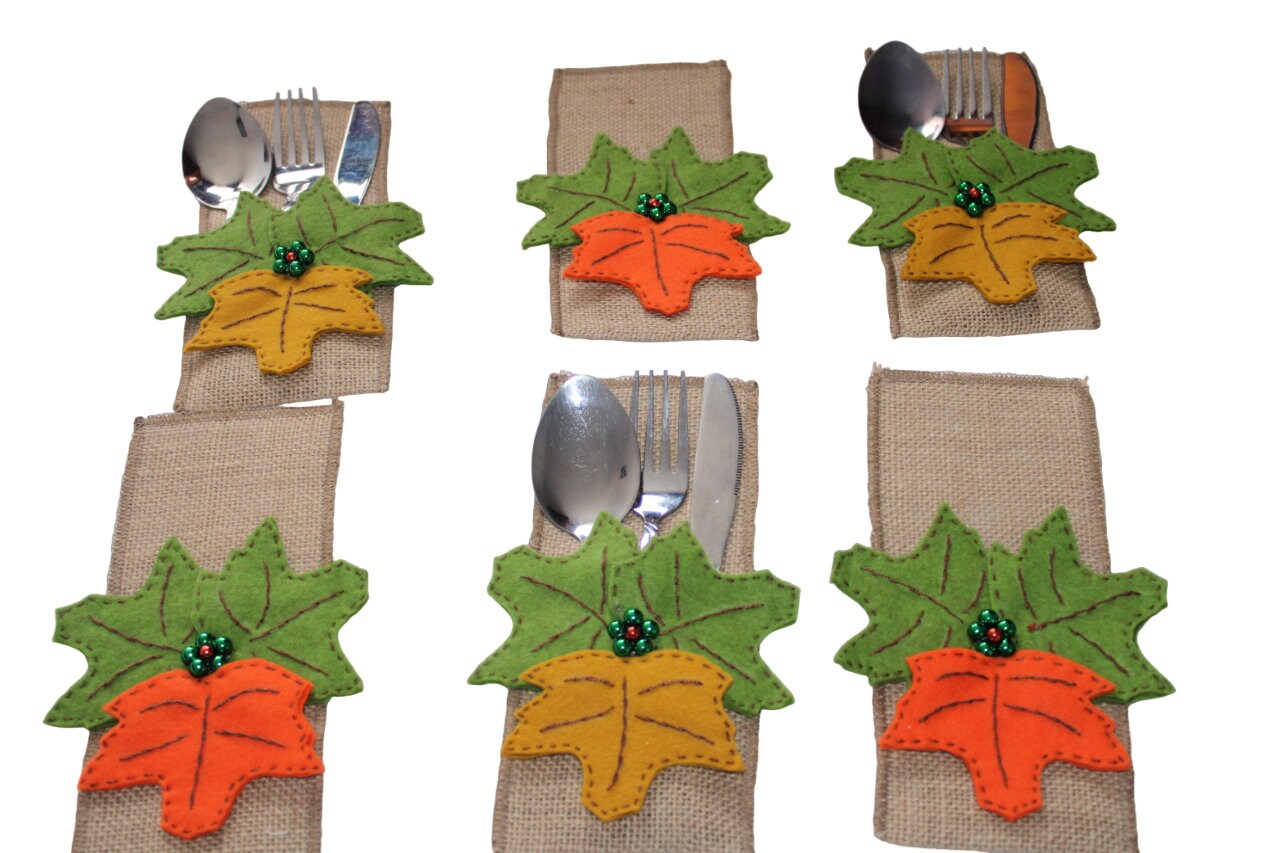 Thanksgiving Silverware Bag.