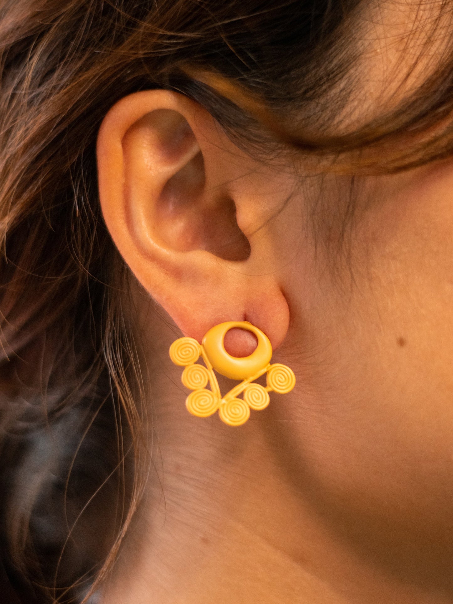 Fine Jewelry Pre-Columbian Muisca Culture Pendant Earrings Handcrafted Colombia Gold Museum Replica Pre-Hispanic Accessories 24K Gold Plated