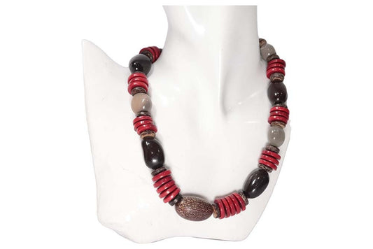Handmade Jewelry of Seed Beads Set of Bombona Acai Tagua and Camajuro Seeds Adjustable Necklace & Earrings Organic Sustainable Vegan Artisan
