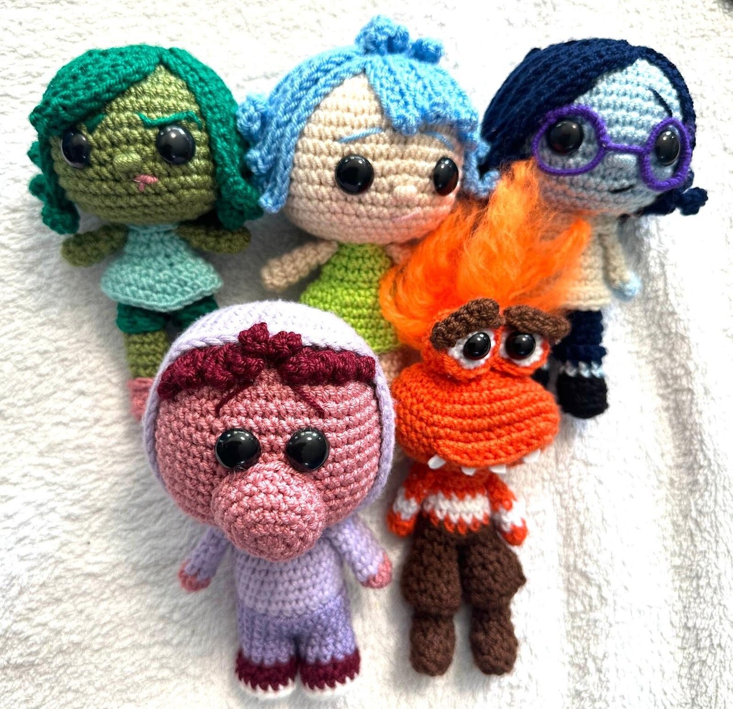 Inside Out Set of 5 Amigurumi Crochet Dolls