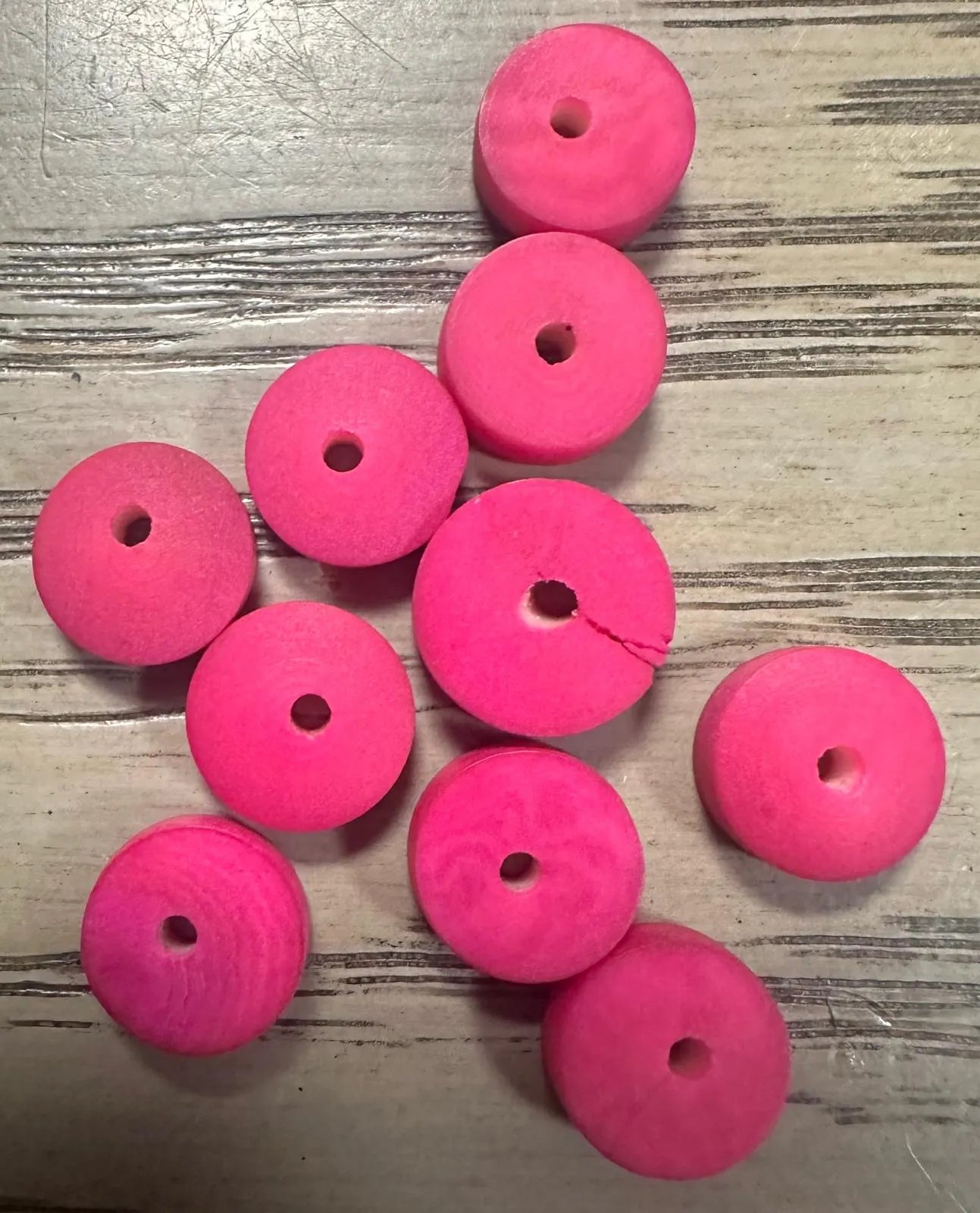 Tagua Donut Beads. 100 Mini Multicolor Pieces.