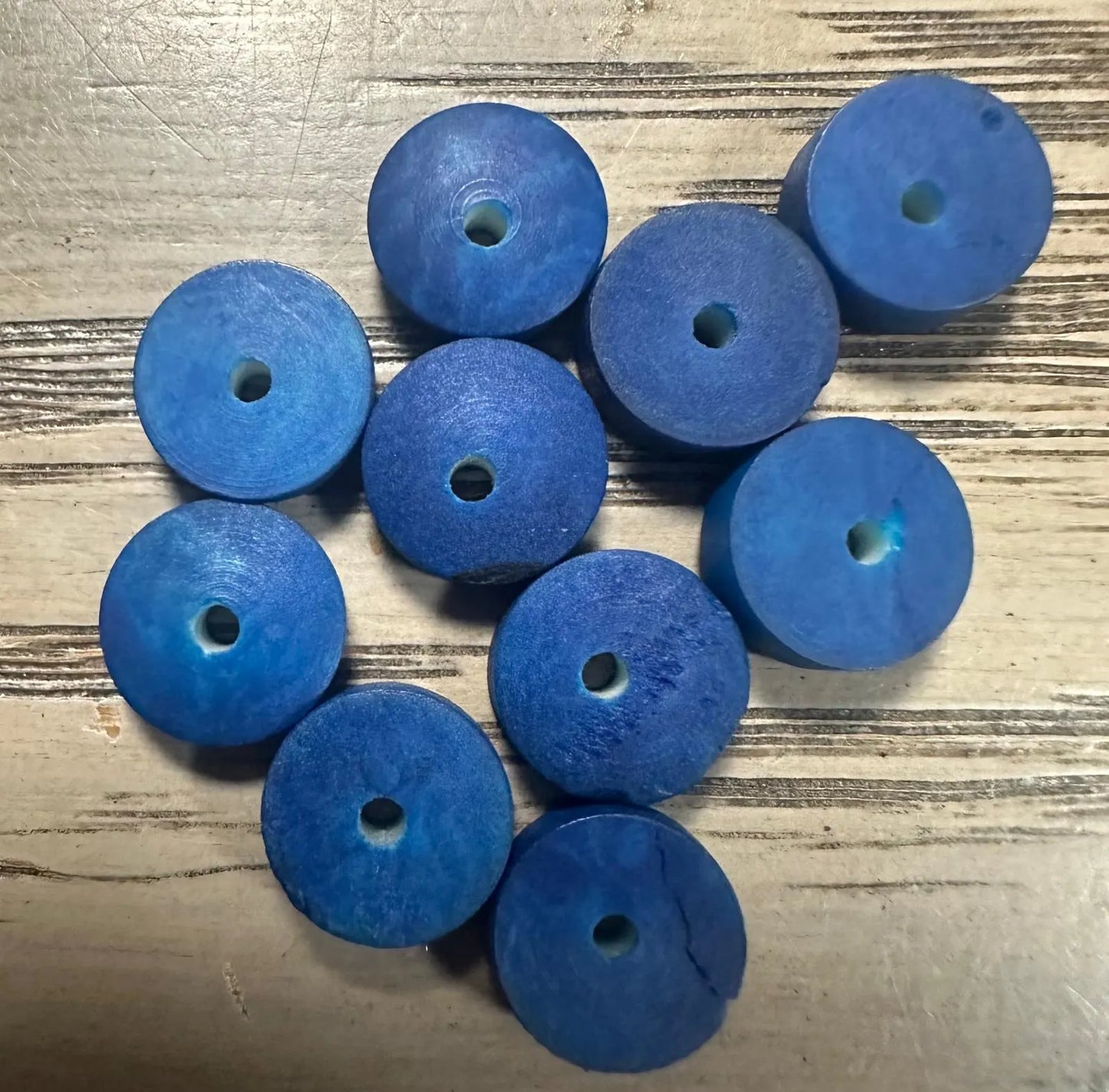 Tagua Donut Beads. 100 Mini Multicolor Pieces.