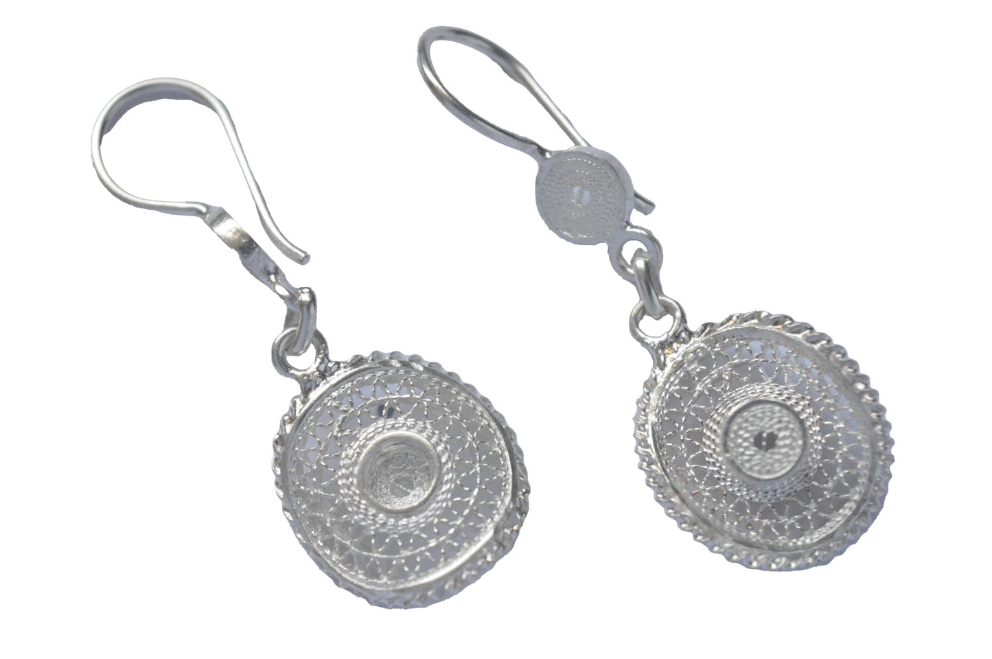 Valentine's Gift Filigree Hat Shape Earrings Handcrafted Earrings Fine Jewelry from Mompox Colombia Silver Filigree Earrings Dangle Stylish