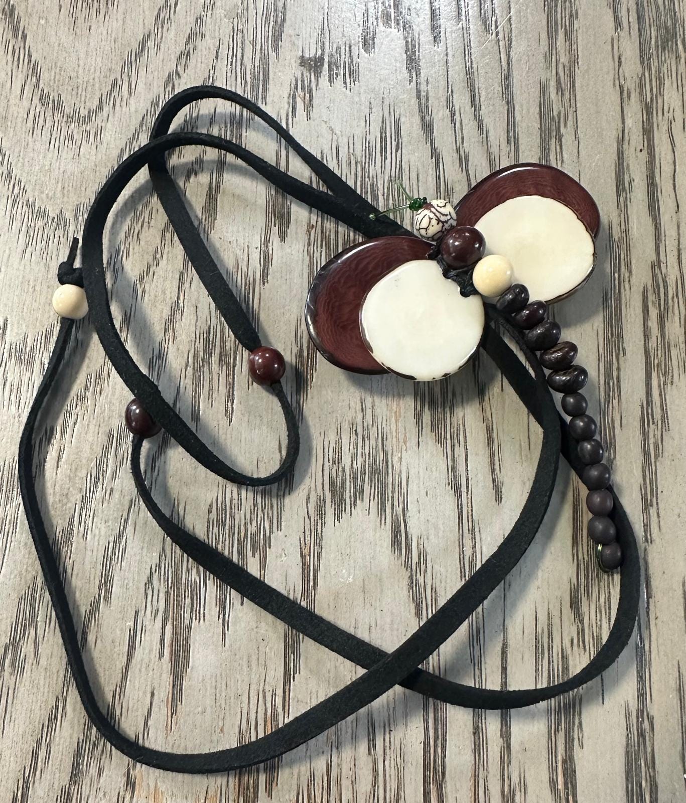 Natural Handmade Tagua Nut Jewelry Set Dragonfly Pendant Adjustable Necklace & Earrings  Organic Eco Sustainable Ethical Animal Insect DIY