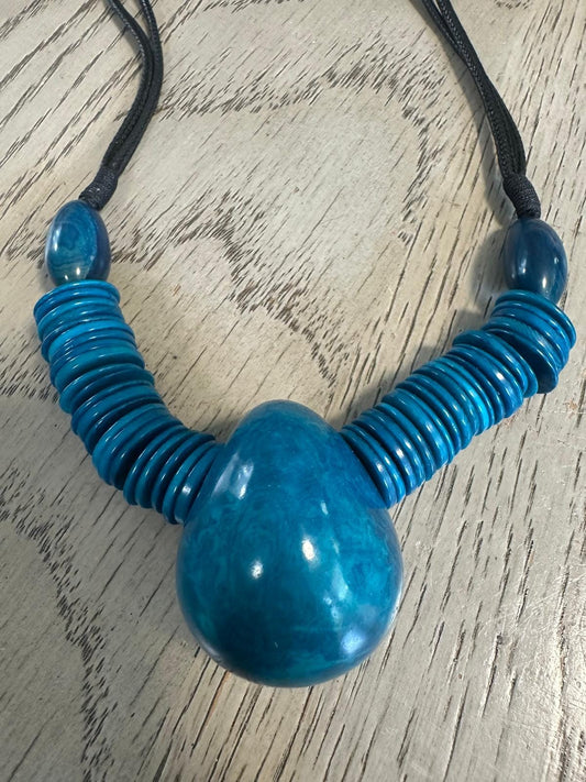 Natural Handmade Jewelry Set in Tagua Nut Seed Beads Necklace & Earrings Adjustable Eco Organic Sustainable Vegan Gift for Her Women DIY