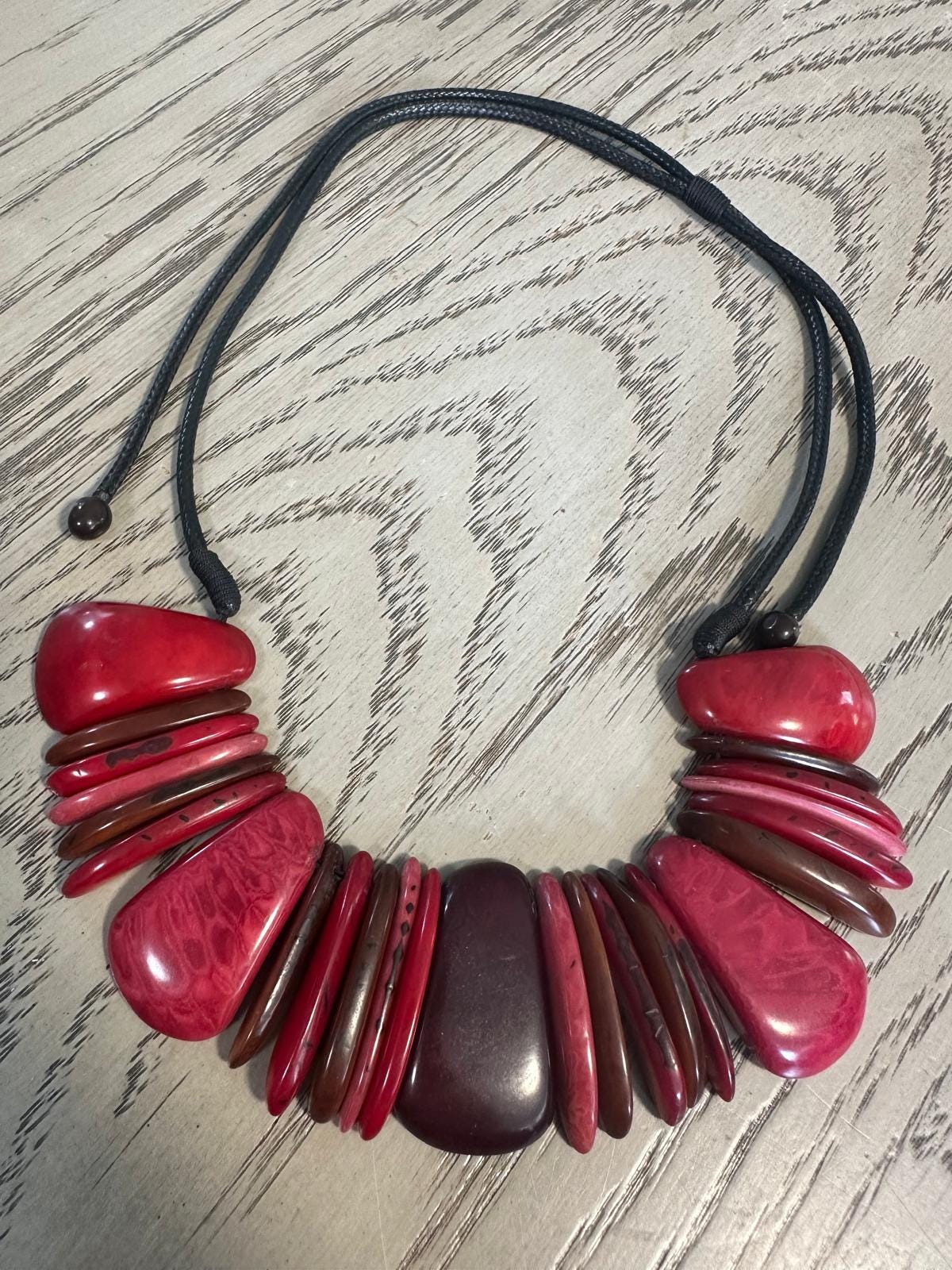 Natural Handmade Jewelry Set from Colombia Tagua Nut Seed Beads Necklace & Earrings Adjustable Eco Organic Sustainable Vegan Organic Ethical