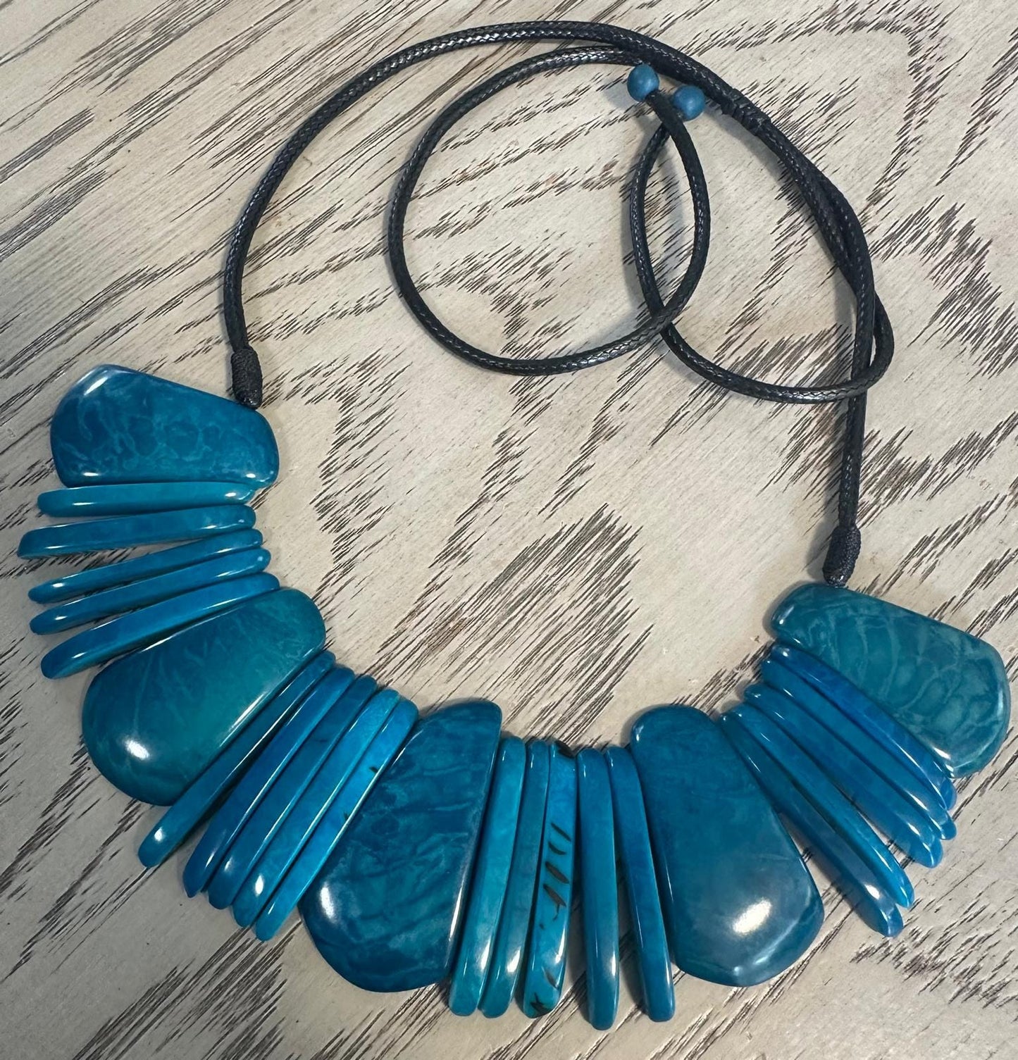 Natural Handmade Jewelry Set from Colombia Tagua Nut Seed Beads Necklace & Earrings Adjustable Eco Organic Sustainable Vegan Organic Ethical