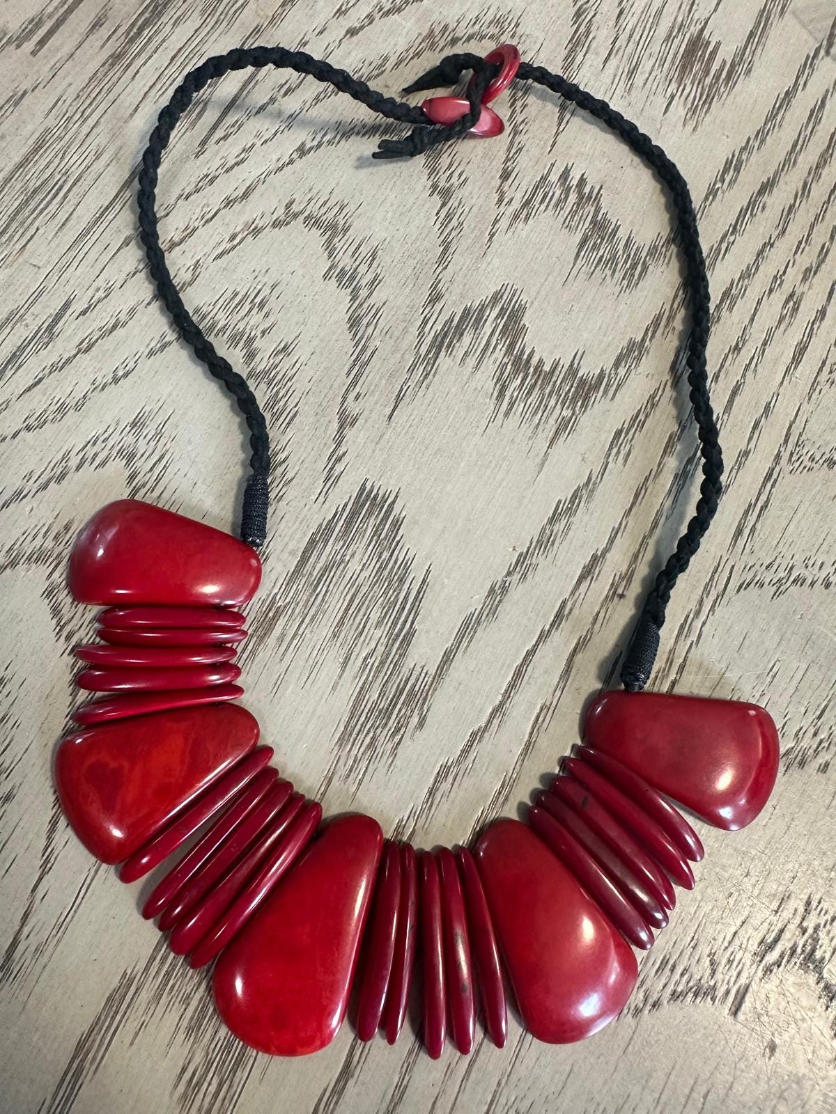 Natural Handmade Jewelry Set from Colombia Tagua Nut Seed Beads Necklace & Earrings Adjustable Eco Organic Sustainable Vegan Organic Ethical