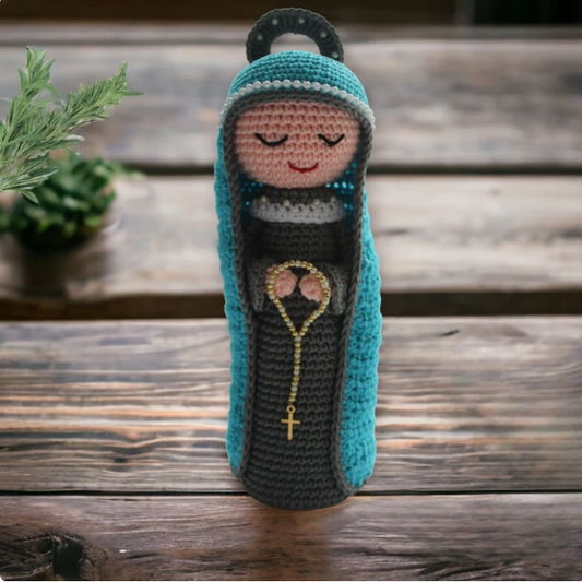 Holy Mary | Virgin Mary | Blessed Virgin Mary |Our Mother Mary with rosary. 100% handmade to order crochet Amigurumi Crochet
