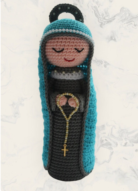 Holy Mary | Virgin Mary | Blessed Virgin Mary |Our Mother Mary with rosary. 100% handmade to order crochet Amigurumi Crochet