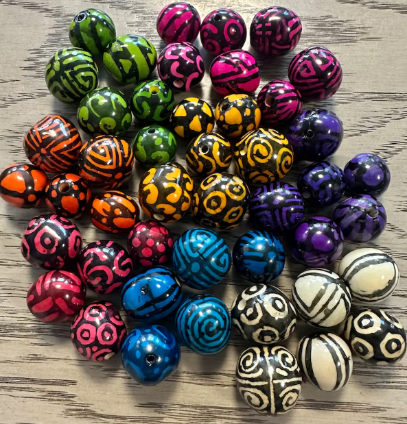 Seed Beads for Jewelry Making Beading 40 Multicolor Bombona Balls Set in 8 Colors Natural Jewelry Making Supplies