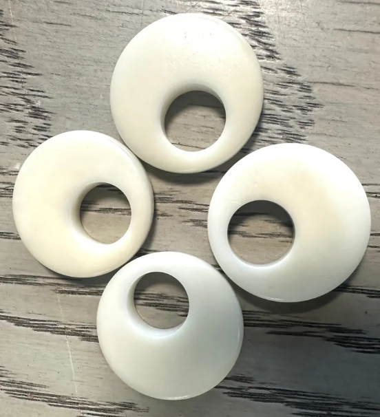 Tagua nut beads donut shape thick round beads set of beige. 20 pcs. Size: 2.2 cm. approx. seed eco jewelry making crafts seed beads DIY