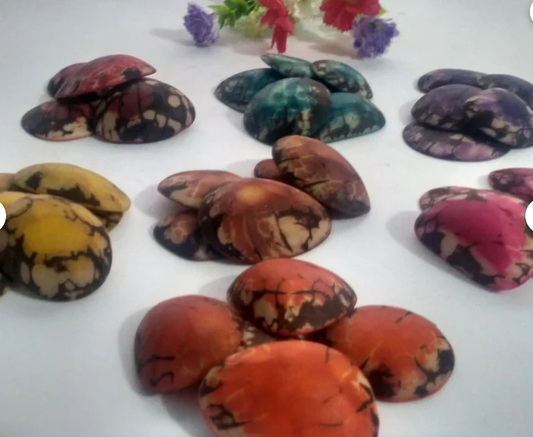 Tagua Nut Oval Beads Matte Unpolished in 7 colors. 4x3 cm. Top Drilled. Natural Eco Sustainable Jewelry Making Supplies Beading Carving