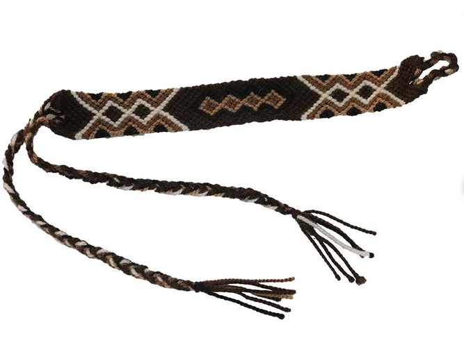 Wayuu Bracelet. Handmade Weaved Adjustable Bracelet in Beige and Brown. Eco Friendly, Natural Fiber Accessories, Organic Bracelet.