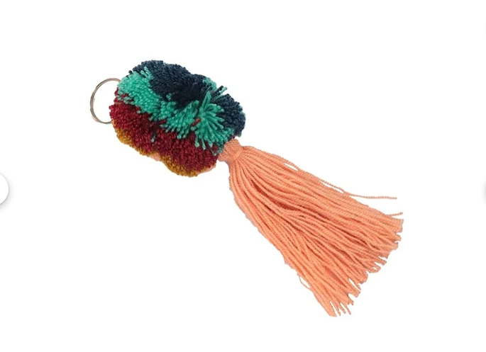Wayuu Handmade Keychain. Handmade Multicolor Keychain. Eco Friendly, Natural Fiber Accessories, Organic and Exotic Keychain