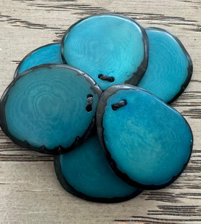 Tagua pendant tagua slices pendant. Tagua beads for ponytail holder. 4 Pieces. Flower tagua Handmade EcoFriendly Jewelry making supplies
