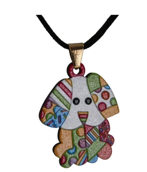 Mother's Day | Dog Lover Necklace and Earrings | Laser Wood Cut Pendant | Wooden Earrings Wood Necklace Handmade Jewelry Eco Gift for Her