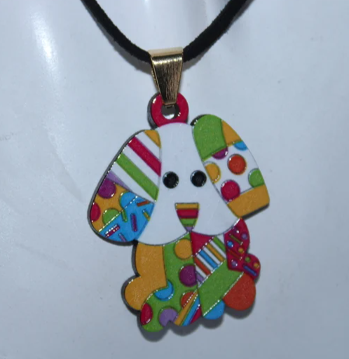 Mother's Day | Dog Lover Necklace and Earrings | Laser Wood Cut Pendant | Wooden Earrings Wood Necklace Handmade Jewelry Eco Gift for Her