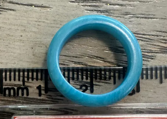 Tagua Nut Seed Beads Blue Tagua Round Hoop Ring Disc Circle Conector | 15 Discs Jewelry Making Supplies 2cm. approx. Vertically Drilled