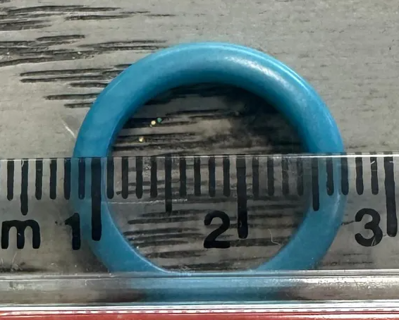 Tagua Nut Seed Beads Blue Tagua Round Hoop Ring Disc Circle Conector | 15 Discs Jewelry Making Supplies 2cm. approx. Vertically Drilled