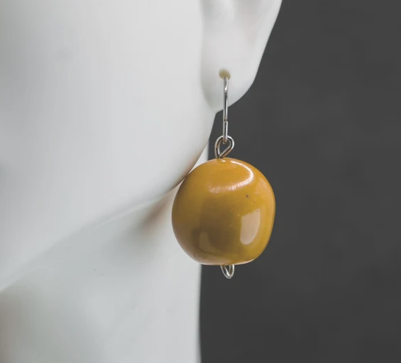 Tagua nut and bombona seed adjustable necklace & earrings set handmade sustainable ethical jewelry from Colombia eco exotic gift for women