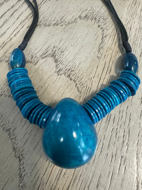 Tagua nut and bombona seed adjustable necklace & earrings set handmade sustainable ethical jewelry from Colombia eco exotic gift for women