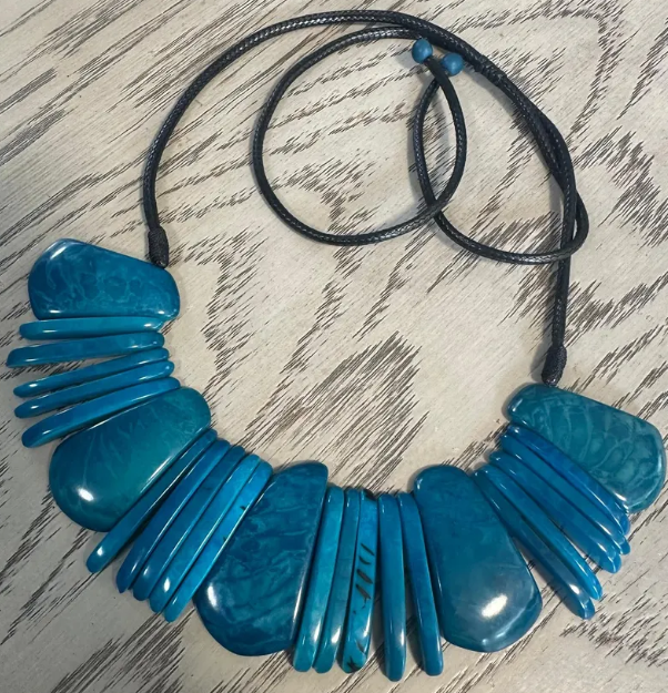 Tagua Beads Tagua Nut Necklace and Earrings Set. Sustainable Jewelry Spring Fall Boho Handmade Natural Organic Vegan Jewelry Gift For Her