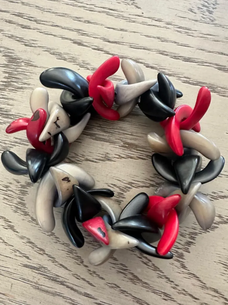 Bracelet Multicolor Handmade with Tagua Nut from Colombian Jewelry Handmade with Seeds Eco Sustainable Ethical Natural Vegan